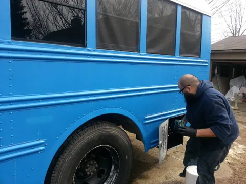 Dan liberally applying POR-15