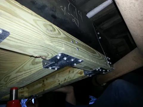 Big Bertha going up for realsies this time. Please note, the lumber is pressure treated.
