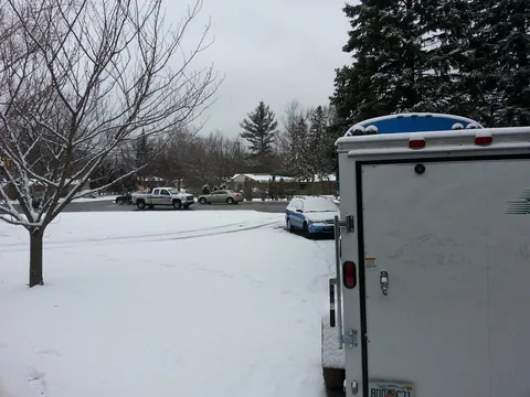 Snow on the day of departure. Thanks Michigan!