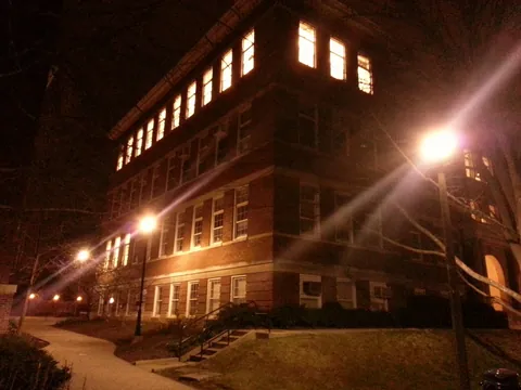 One of the school buildings on campus at UK