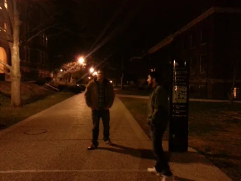 Dave and Jake on the campus of UK