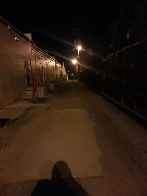 Climbing through fences to get to an apartment