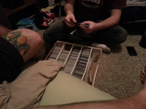 Easy night in, watching some youtube and Jacob building magic decks