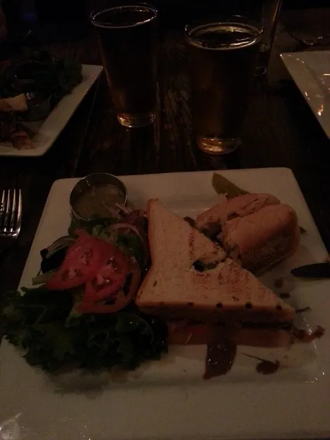 Delicious food. Half burger, and half brat