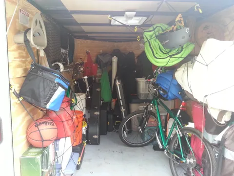 Matt and I spent time reorganizing the trailer so that it was easier to take the bikes out and get to stuff