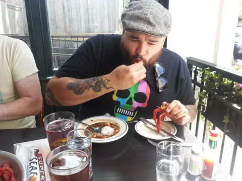 Suckin on crawfish