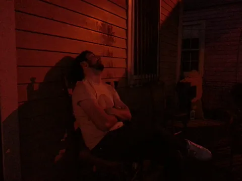 Jake fell asleep while we waited for Matt