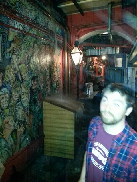 It was fucking POURING rain inside the back bar.