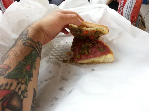 Muffaletta from Frady’s in the Bywater. $20 for 4 quarters (it’s a TON of food)