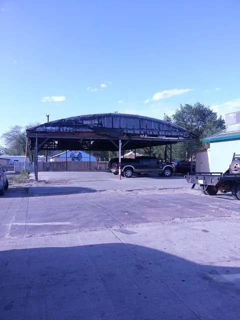 Parking lot outside of the restaurant